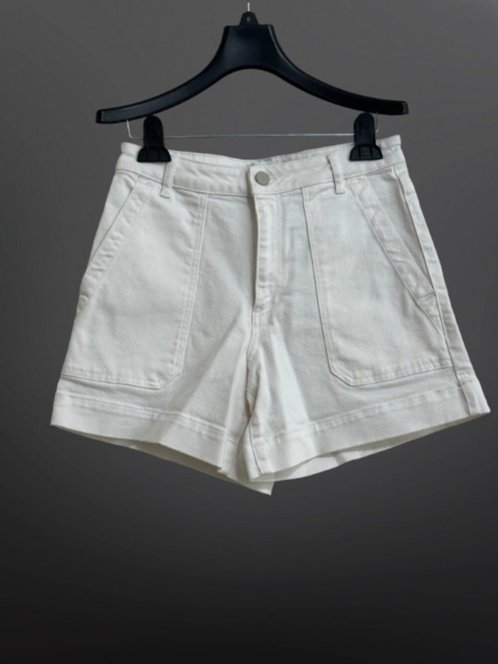 NWOT The White Company 'White Label' White High Rise Denim Shorts Size 6